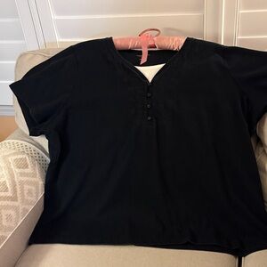 Croft & Barrow Black Short Sleeve Top